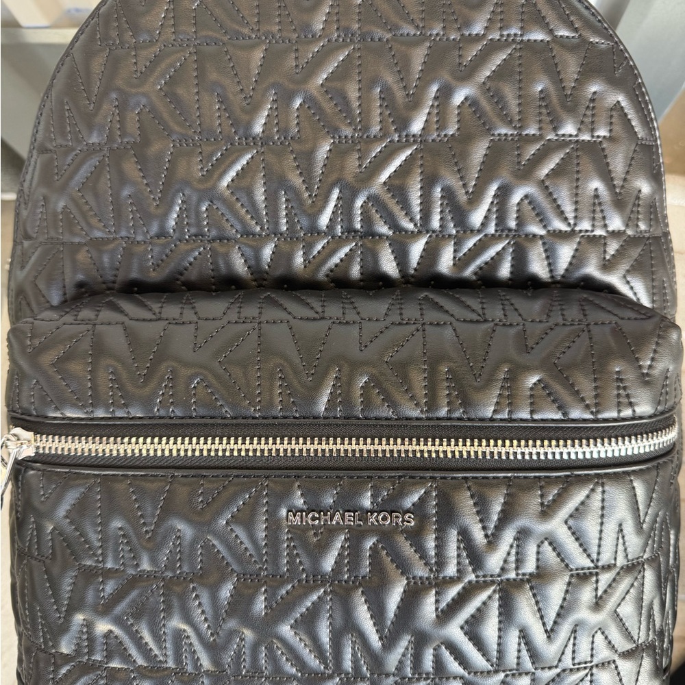 Michael Kors Black Embossed Backpack - image 1